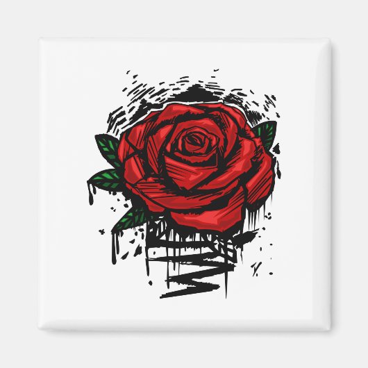 堅牢なバラ マグネット (正面)