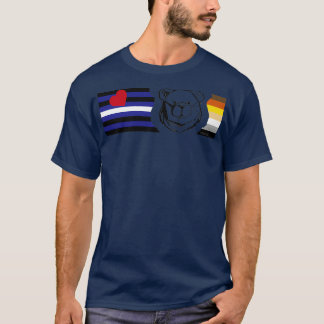 堅牢なベアバンド黒革 Tシャツ
