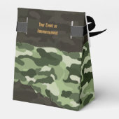 堅牢な緑の迷彩のパーソナライズされたお願いボックス フェイバーボックス (裏面サイド)