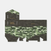 堅牢な緑の迷彩のパーソナライズされたお願いボックス フェイバーボックス (折り畳みなし)