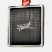堅牢な飛行機 メタルオーナメント (左)