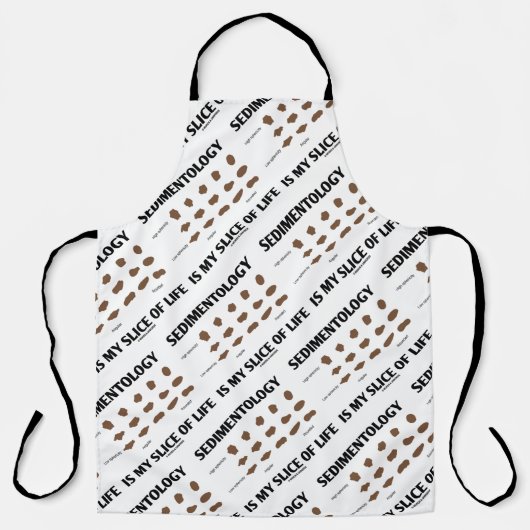 堆積学は私の人生の岩のスライスギークユーモア エプロン (正面)
