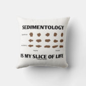 堆積学は私の人生の岩のスライスギークユーモア クッション (裏面)