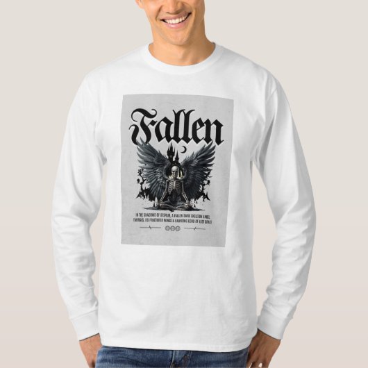 堕ちた骸骨の天使 ゴシックTシャツ Tシャツ (正面)