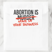 堕胎は君の仕事ではない 長方形シール (バッグ)