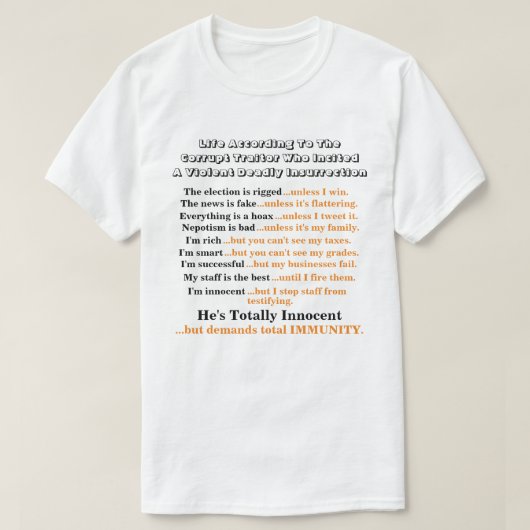 堕落した裏切り者の命…........ Tシャツ (デザイン正面)