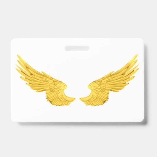 堕落した黄金の天使の翼 バッジ (正面)