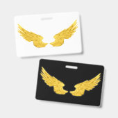 堕落した黄金の天使の翼 バッジ (正面＆裏面)