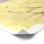 堤防とボートを備えた海辺 ポスター (角)