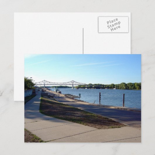 堤防 – Winona, MN ポストカード (正面/裏面)