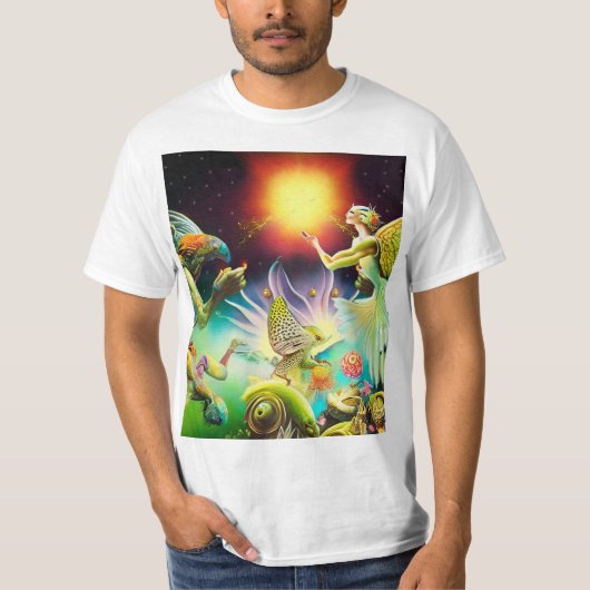 報いの時 油絵 Tシャツ (正面)