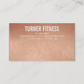 報奨パンチカードシンプルトレンディーミニマルバラ金ゴールド ロイヤリティカード (裏面)