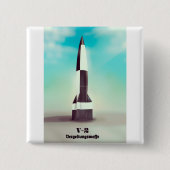 報復兵器V2ロケット 缶バッジ (正面)
