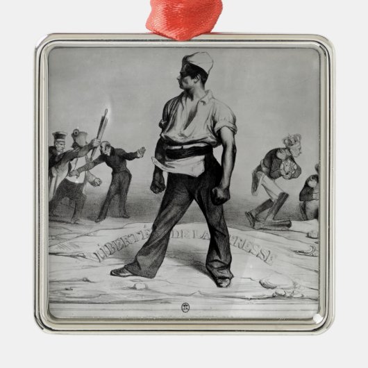 報道の自由 メタルオーナメント (正面)