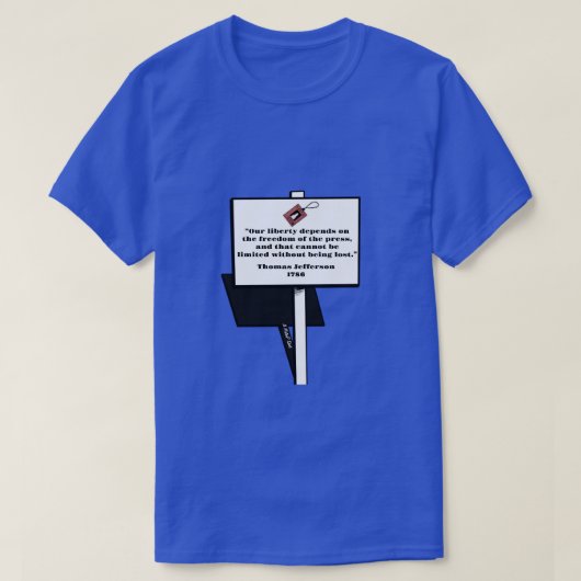報道の自由 - A MisterP Tシャツ (デザイン正面)