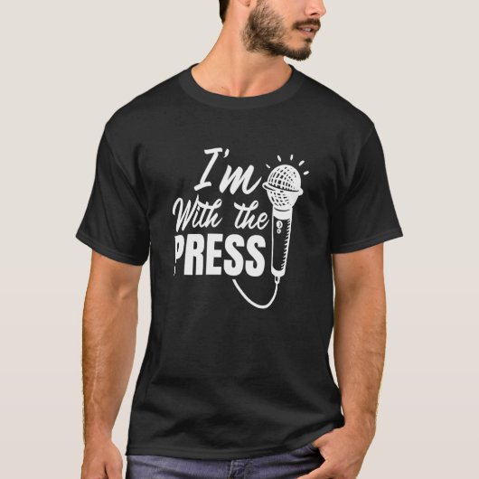 報道記者のメンバーと連絡を取って Tシャツ (正面)