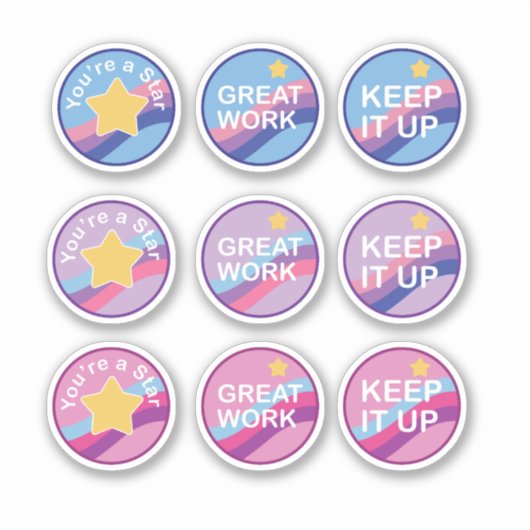 報酬と勇気付けられる シール (正面)