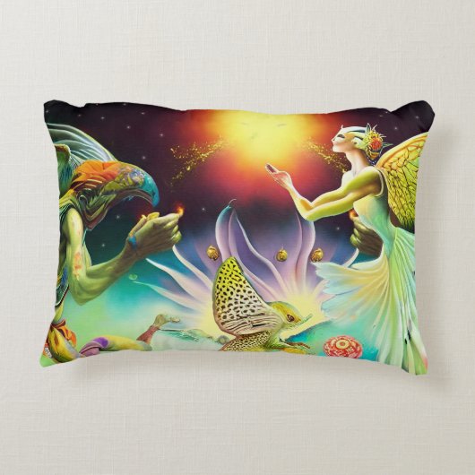 報酬を与える油絵の時代 アクセントクッション (裏面)