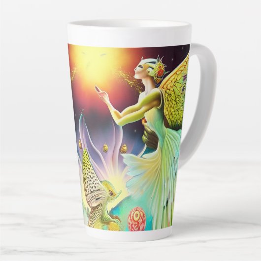 報酬を与える油絵の時代 カフェラテマグ (右アングル)