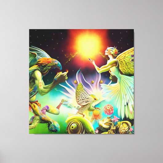 報酬を与える油絵の時代 キャンバスプリント (正面)