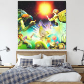 報酬を与える油絵の時代 キャンバスプリント (インサイチュ (寝室))