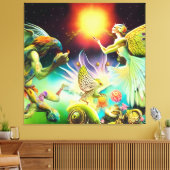 報酬を与える油絵の時代 キャンバスプリント (インサイチュ (リビング))