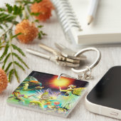 報酬を与える油絵の時代 キーホルダー (正面右)