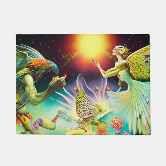 報酬を与える油絵の時代 ドアマット (正面)