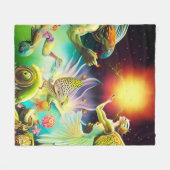 報酬を与える油絵の時代 フリースブランケット (正面(横))