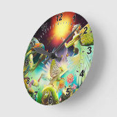 報酬を与える油絵の時代 ラウンド壁時計 (傾斜)