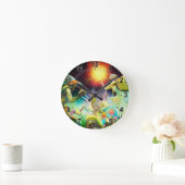 報酬を与える油絵の時代 ラウンド壁時計 (ホーム)