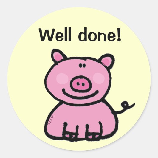 報酬ステッカー（よくやった！） ラウンドシール (正面)