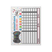 報酬チャートのビデオゲーパーソナライズされたムのchoreチャート ノートパッド (回転)