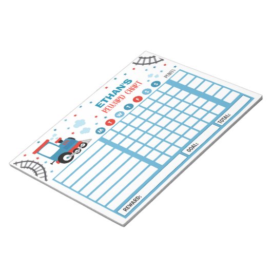 報酬チャートモンスタートレインパーソナライズされたコース ノートパッド (アングル)