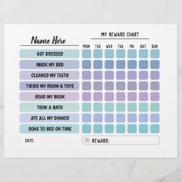 報酬チャート日パーソナライズされた々のおもしろい子のスケジュール チラシ