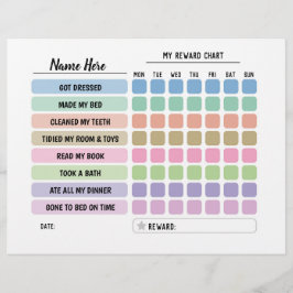 報酬チャート日パーソナライズされた々のおもしろい子のスケジュール チラシ