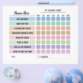 報酬チャート日パーソナライズされた々のおもしろい子のスケジュール チラシ (シングル)