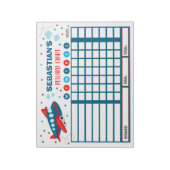 報酬チャート飛行機パーソナライズされた地金チャート ノートパッド (回転)