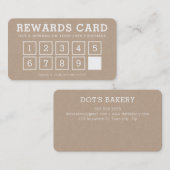 報酬パンチカードシンプルロイヤリティモダン10thクラフト ロイヤリティカード (正面/裏面)