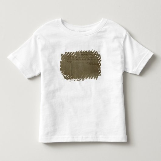 報酬レシート、1704年12月17日、 トドラーTシャツ (正面)