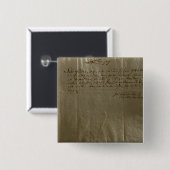 報酬レシート、1704年12月17日、 缶バッジ (正面&裏面)