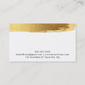 報酬ロイヤリティカードグラマラスな金ゴールドブラシストローク ロイヤリティカード (裏面)