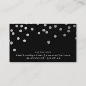 報酬ロイヤリティカード釉薬紙吹雪銀ブラック ロイヤリティカード (裏面)