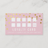 報酬ロイヤリティカードGLAM紙吹雪かわいらしピンク金ゴールド ロイヤリティカード (正面)