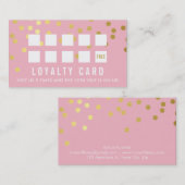 報酬ロイヤリティカードGLAM紙吹雪金ゴールドピ淡い色のンク ロイヤリティカード (正面/裏面)