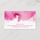 報酬ロイヤリティモダンカー絵を描ド紅水色 ロイヤリティカード (裏面)