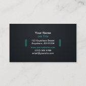 報酬(ターコイズ)は効果の名刺を切り開きました 名刺 (裏面)