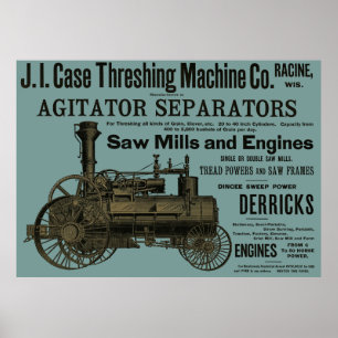 場合の脱穀機の1889年のRacineウィスコンシンの農場 ポスター