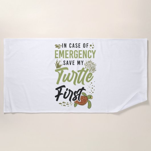 場合はウミガメ ビーチタオル (正面)
