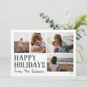 場所からのハッピーホリデー写真 カード (スタンド正面)